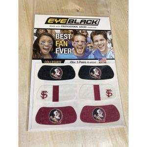 Florida State Seminoles Collegiate Eye Black Multi Pair Pack 4 Styles Peel Stick